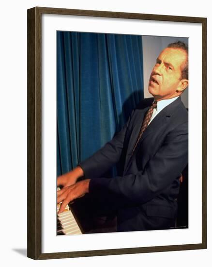 Presidential Nominee Richard Nixon the Day After His Acceptance Speech at Key Biscayne-Arthur Schatz-Framed Photographic Print