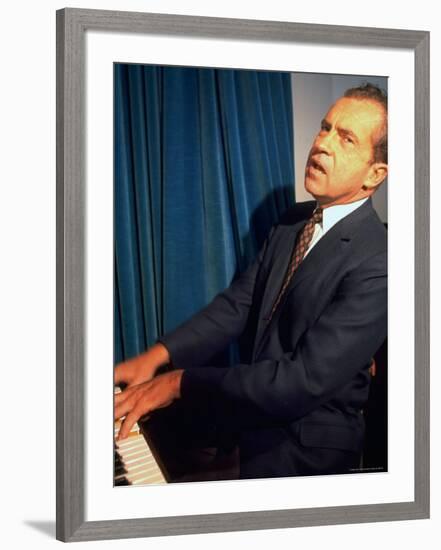 Presidential Nominee Richard Nixon the Day After His Acceptance Speech at Key Biscayne-Arthur Schatz-Framed Photographic Print