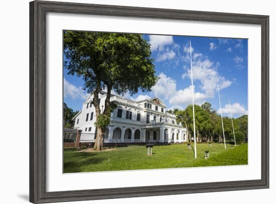 Presidential Palace, Paramaribo, UNESCO World Heritage Site, Surinam, South America-Michael Runkel-Framed Photographic Print
