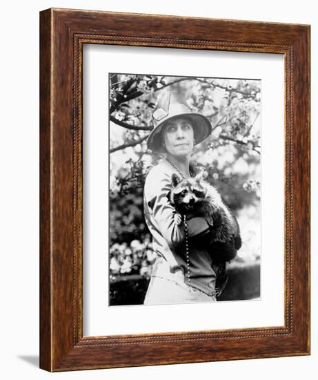 Presidential Pet, Mrs. Coolidge with Rebecca-Science Source-Framed Giclee Print