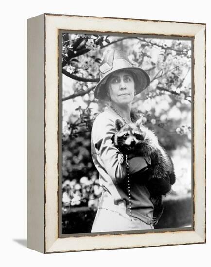 Presidential Pet, Mrs. Coolidge with Rebecca-Science Source-Framed Premier Image Canvas