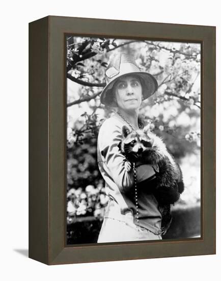 Presidential Pet, Mrs. Coolidge with Rebecca-Science Source-Framed Premier Image Canvas