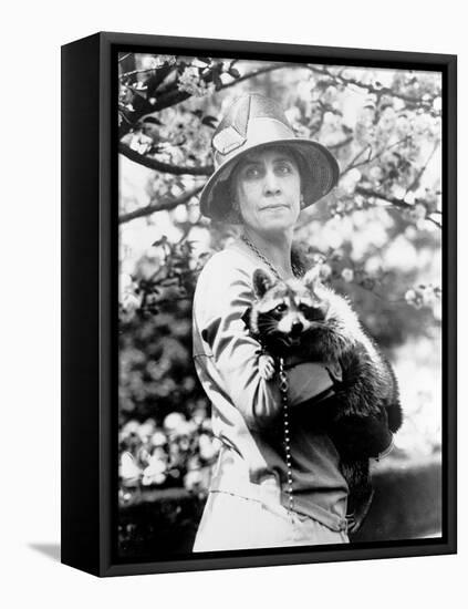 Presidential Pet, Mrs. Coolidge with Rebecca-Science Source-Framed Premier Image Canvas