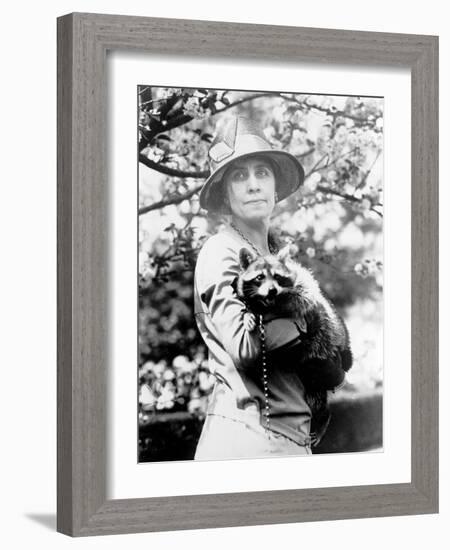 Presidential Pet, Mrs. Coolidge with Rebecca-Science Source-Framed Giclee Print