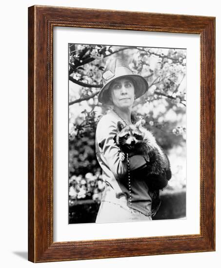 Presidential Pet, Mrs. Coolidge with Rebecca-Science Source-Framed Giclee Print