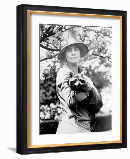 Presidential Pet, Mrs. Coolidge with Rebecca-Science Source-Framed Giclee Print