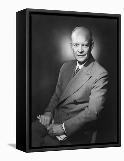 Presidential Portrait of Dwight D. Eisenhower-Stocktrek Images-Framed Premier Image Canvas