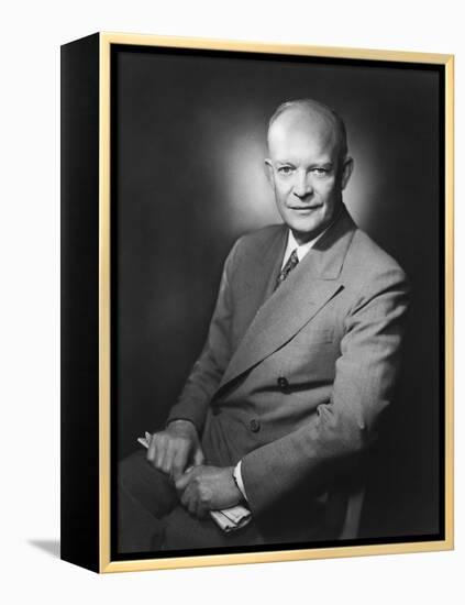 Presidential Portrait of Dwight D. Eisenhower-Stocktrek Images-Framed Premier Image Canvas