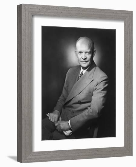 Presidential Portrait of Dwight D. Eisenhower-Stocktrek Images-Framed Photographic Print