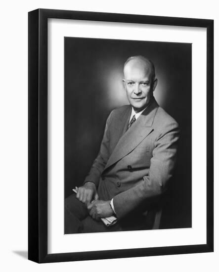 Presidential Portrait of Dwight D. Eisenhower-Stocktrek Images-Framed Photographic Print