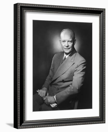 Presidential Portrait of Dwight D. Eisenhower-Stocktrek Images-Framed Photographic Print