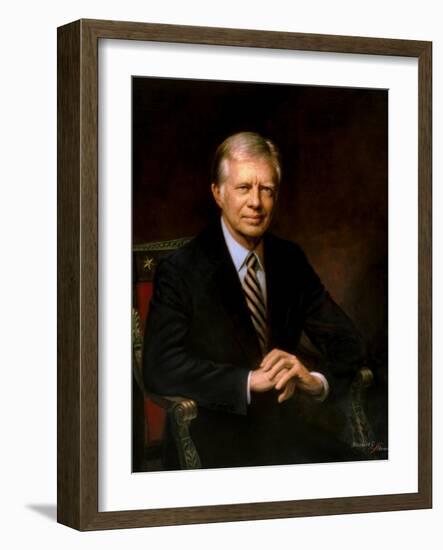 Presidential Portrait of Jimmy Carter-Stocktrek Images-Framed Art Print