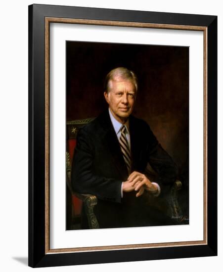 Presidential Portrait of Jimmy Carter-Stocktrek Images-Framed Art Print