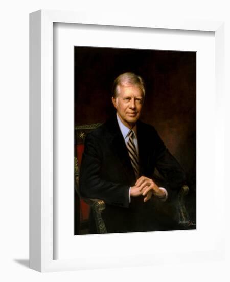 Presidential Portrait of Jimmy Carter-Stocktrek Images-Framed Art Print