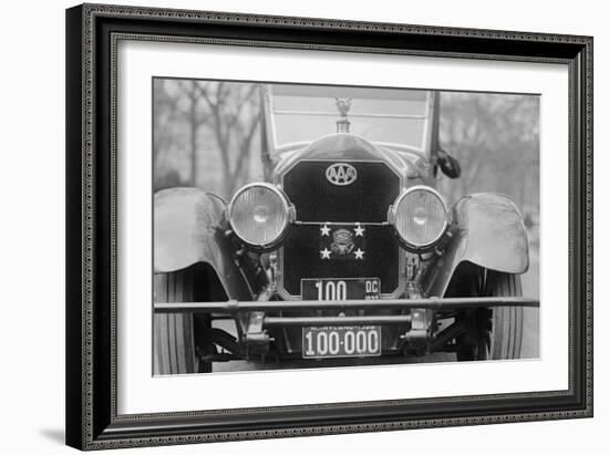 Presidential Shield on the Front of His Car-null-Framed Art Print