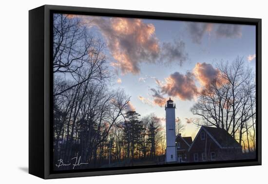 Presque Isle Lighthouse At Sundown-5fishcreative-Framed Premier Image Canvas