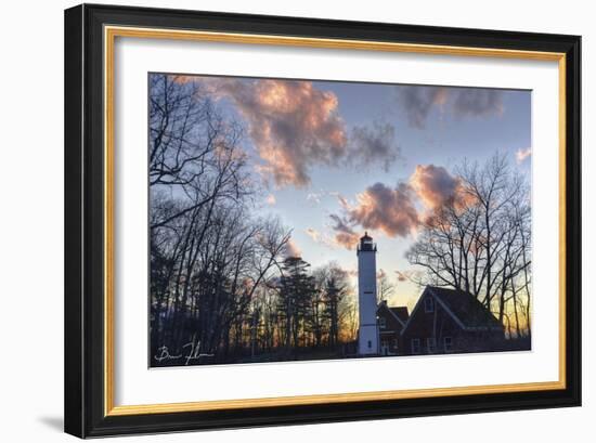 Presque Isle Lighthouse At Sundown-5fishcreative-Framed Giclee Print