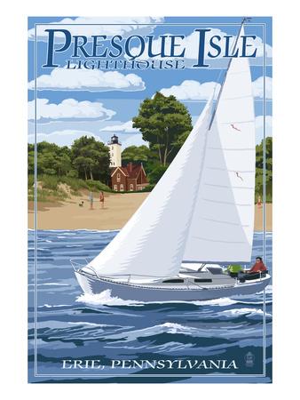  Presque Isle Lighthouse - Erie Pennsylvania Art Print 