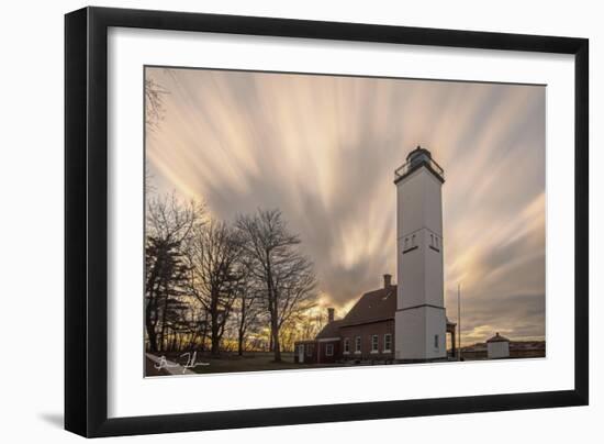 Presque Isle Lighthouse Long Exposure-5fishcreative-Framed Giclee Print