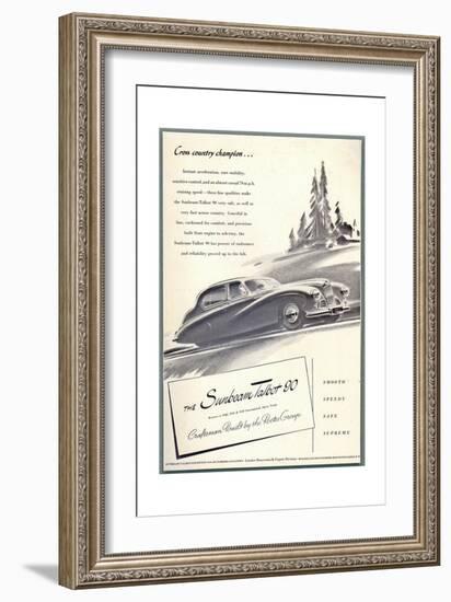 Press Advertisement for the Sunbeam Talbot, 1950s-Laurence Fish-Framed Giclee Print