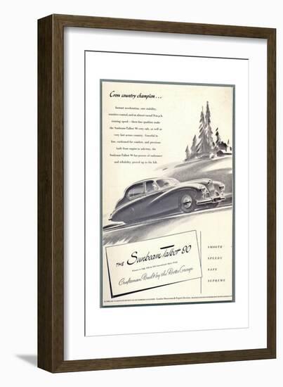 Press Advertisement for the Sunbeam Talbot, 1950s-Laurence Fish-Framed Giclee Print