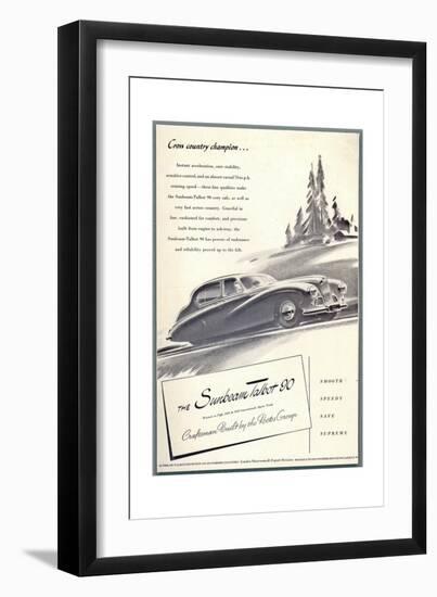 Press Advertisement for the Sunbeam Talbot, 1950s-Laurence Fish-Framed Giclee Print