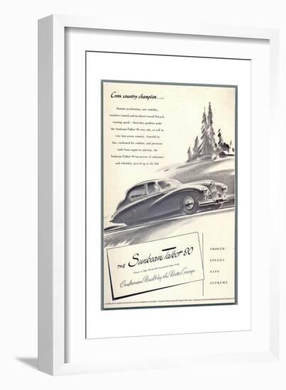 Press Advertisement for the Sunbeam Talbot, 1950s-Laurence Fish-Framed Giclee Print