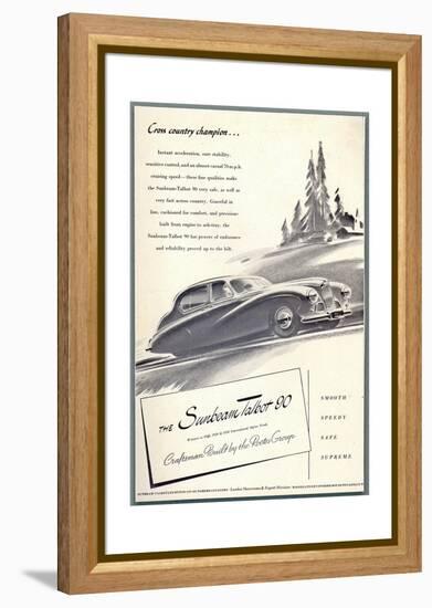 Press Advertisement for the Sunbeam Talbot, 1950s-Laurence Fish-Framed Premier Image Canvas