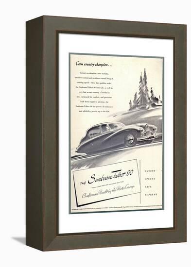 Press Advertisement for the Sunbeam Talbot, 1950s-Laurence Fish-Framed Premier Image Canvas