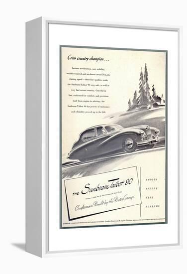 Press Advertisement for the Sunbeam Talbot, 1950s-Laurence Fish-Framed Premier Image Canvas