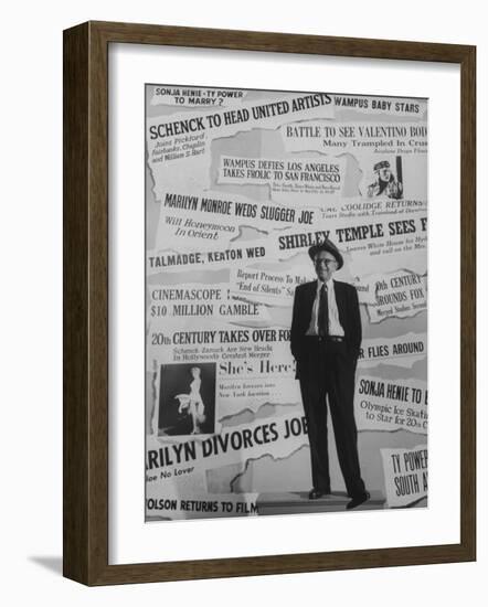 Press Agent Harry Brand Posing for a Picture-Allan Grant-Framed Photographic Print