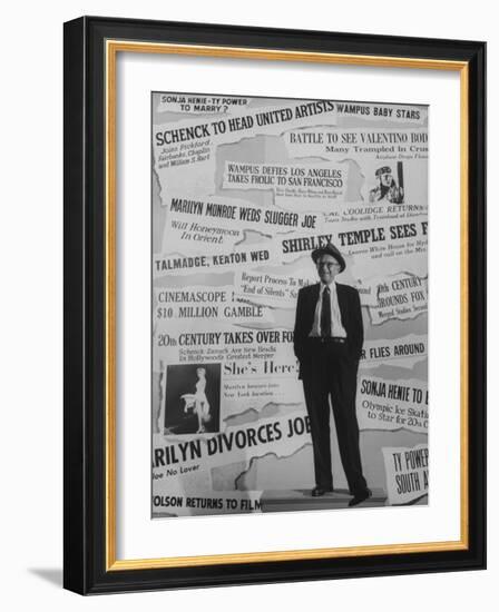 Press Agent Harry Brand Posing for a Picture-Allan Grant-Framed Photographic Print