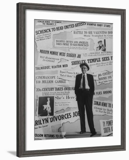 Press Agent Harry Brand Posing for a Picture-Allan Grant-Framed Photographic Print