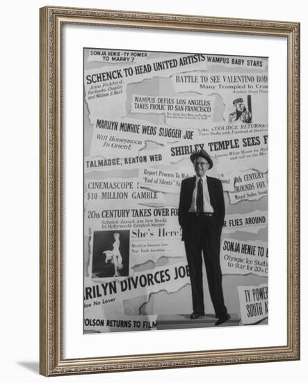 Press Agent Harry Brand Posing for a Picture-Allan Grant-Framed Photographic Print