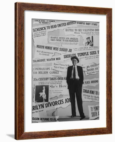 Press Agent Harry Brand Posing for a Picture-Allan Grant-Framed Photographic Print