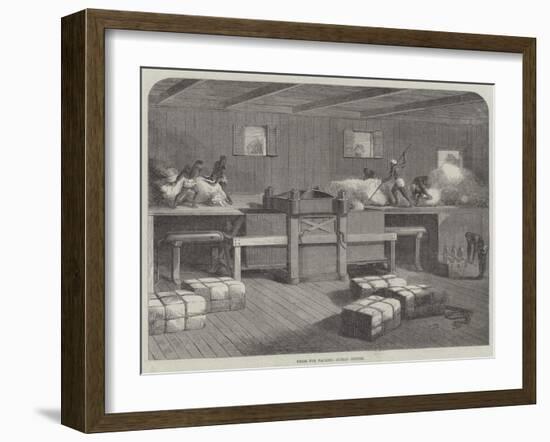 Press for Packing Indian Cotton-null-Framed Giclee Print