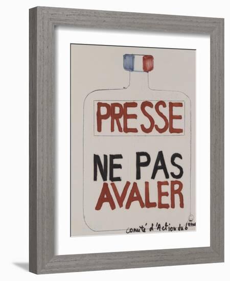 Presse : ne pas avaler-null-Framed Giclee Print