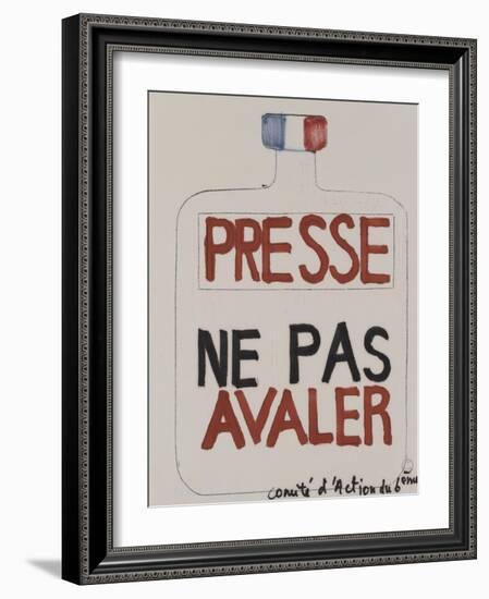 Presse : ne pas avaler-null-Framed Giclee Print