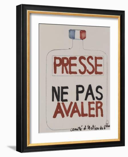 Presse : ne pas avaler-null-Framed Giclee Print