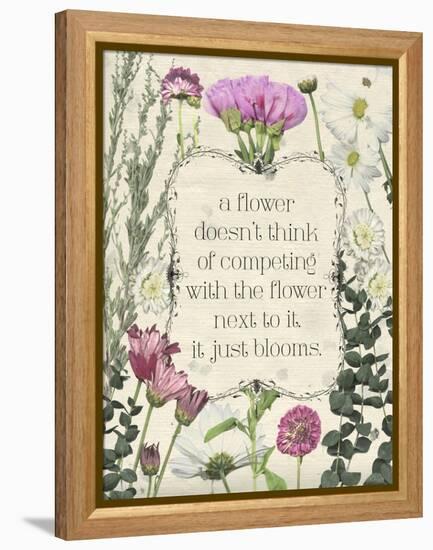 Pressed Floral Quote III-null-Framed Stretched Canvas