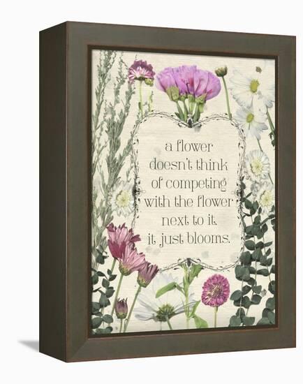 Pressed Floral Quote III-null-Framed Stretched Canvas