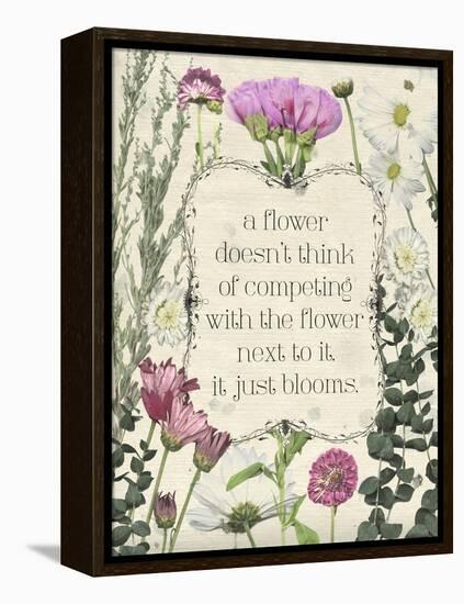 Pressed Floral Quote III-null-Framed Stretched Canvas