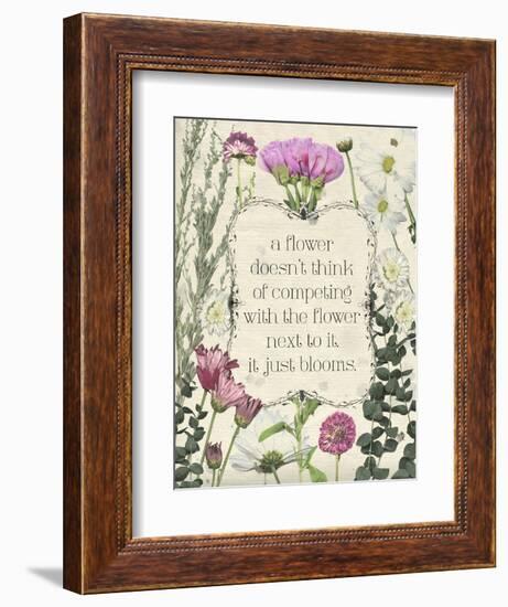 Pressed Floral Quote III-null-Framed Premium Giclee Print