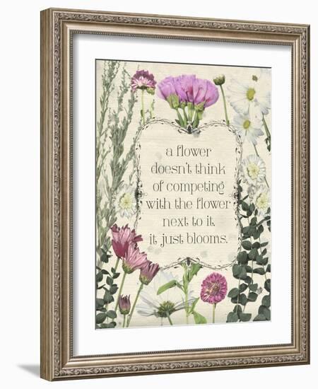 Pressed Floral Quote III-null-Framed Art Print