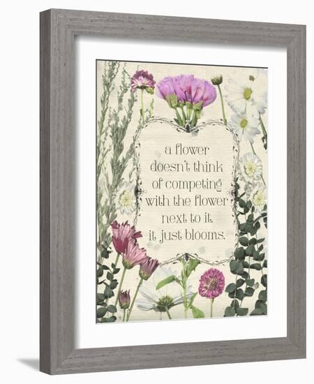 Pressed Floral Quote III-null-Framed Art Print