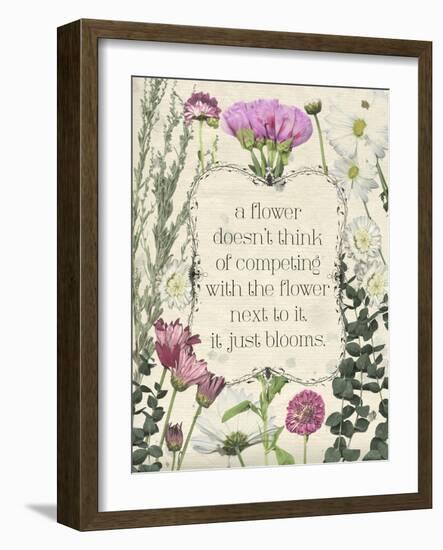 Pressed Floral Quote III-null-Framed Art Print