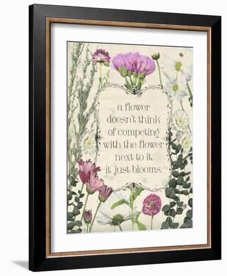 Pressed Floral Quote III-null-Framed Art Print