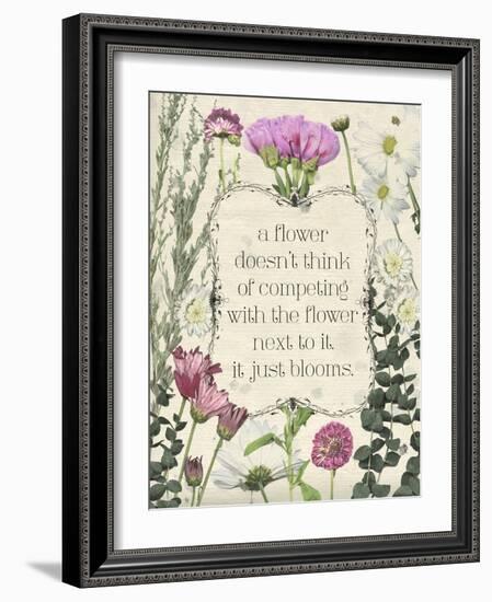 Pressed Floral Quote III-null-Framed Art Print