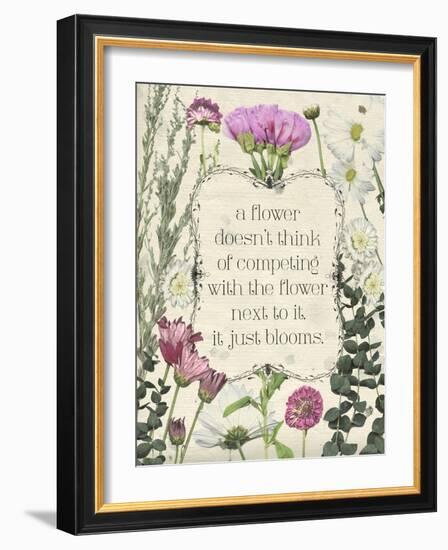 Pressed Floral Quote III-null-Framed Art Print