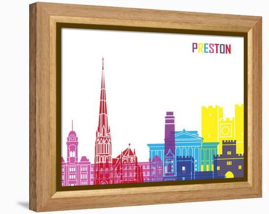 Preston Skyline Pop-paulrommer-Framed Stretched Canvas